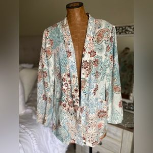 Chicos paisley blazer size 2 (L 12/14)